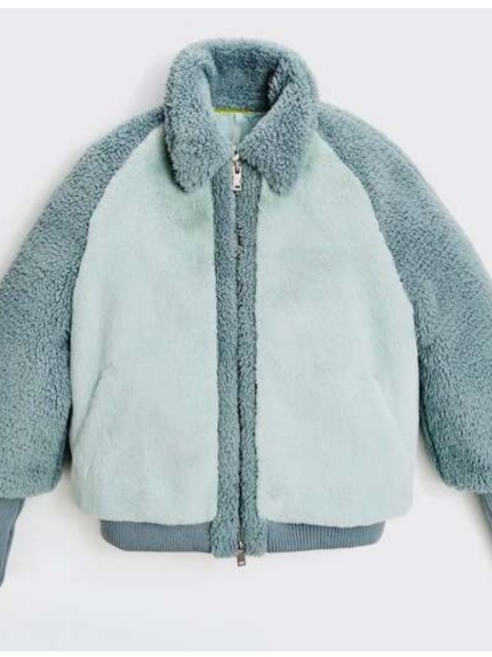 UGG Faux-Sherpa Jacket in Light Teal